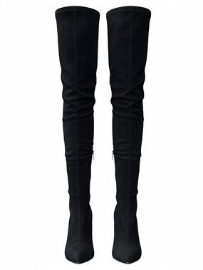 Fashion Nova Black Over-The-Knee Stiletto Boots